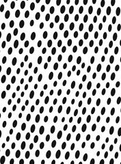 Canvas Print - Black and White Polka Dot Pattern