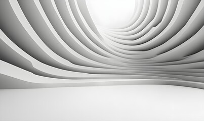 Poster - Abstract white architectural structure