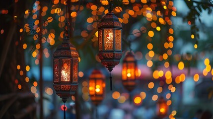 Wall Mural - lantern in the night