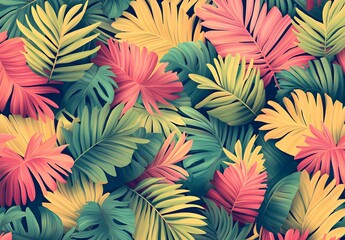 Poster - Tropical Leaf Pattern