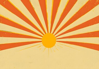 Wall Mural - Vintage Sunburst Background