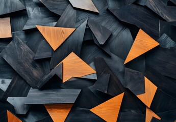 Wall Mural - Geometric Wooden Background