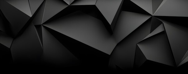 Poster - Abstract Black Geometric Background