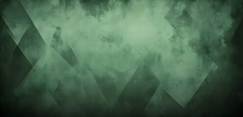 Canvas Print - Abstract Green Background With Geometric Shapes