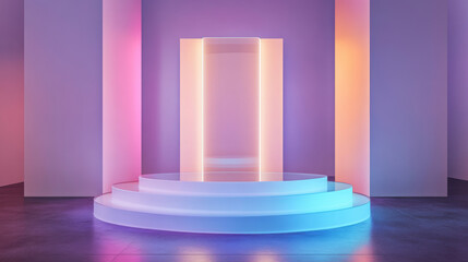 Canvas Print - Neon Podium.