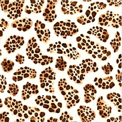 Wall Mural - Leopard Print Watercolor Seamless Pattern