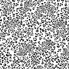 Poster - Black Leopard Print Seamless Pattern