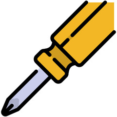 screwdriver filled line icon