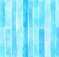 Sticker - Abstract Watercolor Blue Stripes Background