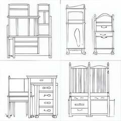 Poster - furniture-home-interior-png-cut-out-element-set