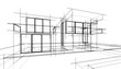 © Olha_And - Sketch of modern building vector 3d illustration