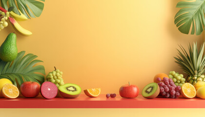 Canvas Print - Summer Fruit Display.