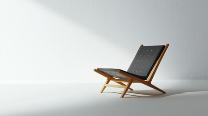 Poster - Minimalist Chair in a White Room.