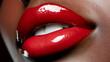 © Nattawaw bbt - high-resolution image of a long-wearing lipstick applied to lips, showcasing its smudge-proof