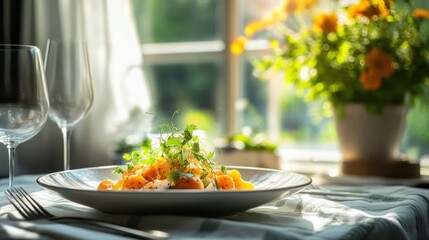 A Delicious Meal Served on a Table