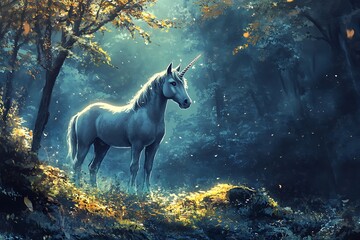 Canvas Print - horse in the forest