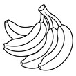 © Shapla - various bananas outline coloring book page line art drawing