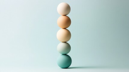 Canvas Print - Stacked Easter Eggs.