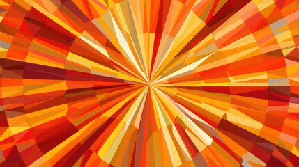 Wall Mural - Abstract Orange and Yellow Geometric Pattern