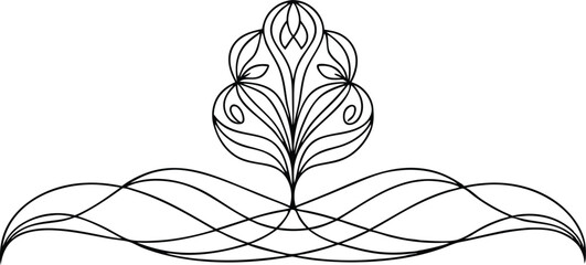 Wall Mural - Single line pattern concept. Continuous line draw design graphic vector on white background