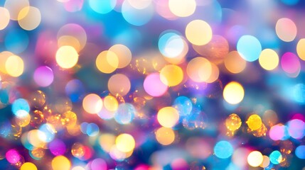 Poster - Abstract Colorful Bokeh Lights Background