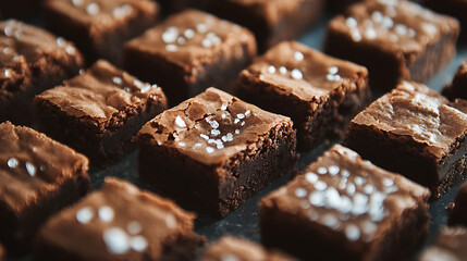 Gourmet brownies with sea salt.