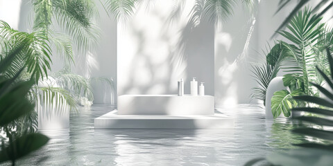 Wall Mural - Tropical Product Display.