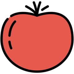 Wall Mural - tomato filled line icon