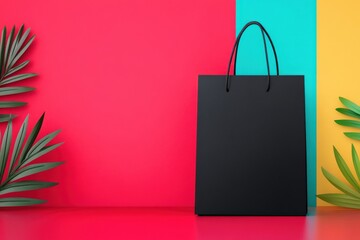 Wall Mural - black friday shopping concept minimal black friday sale poster, bold price cut signs, sleek modern l