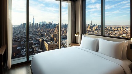 NYC Skyline Bedroom View