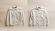 © Keattipoom - Transformation of a Wrinkled Shirt to a Smooth and Crisp Look - Before and After Ironing Comparison on Neutral Background