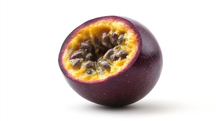 Poster - clipping path passion fruit isolated on white background : Generative AI