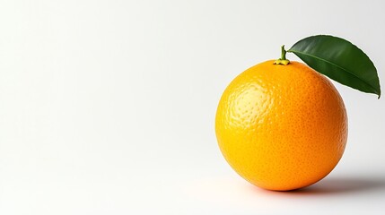 Poster - Orange collection Orange fruit with green leaf isolated on white background Orange with clipping path : Generative AI
