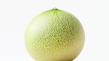 Sticker - A green melon with a textured skin, showcasing its unique pattern and color.