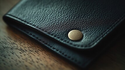 Canvas Print - womens wallet crafted from premium black leather March 242024 Punjab Pakistan : Generative AI