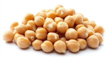 Wall Mural - A pile of raw chickpeas, commonly used in cooking and nutrition.