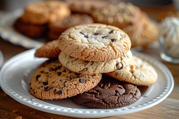 Poster - A stack of chocolate chip cookies