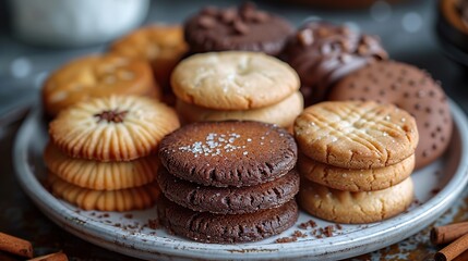 Wall Mural - Assortment of Delicious Cookies