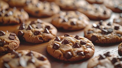 Canvas Print - Closeup of Chocolate Chip Cookies