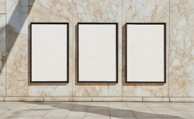 Canvas Print - Blank Posters on Wall.