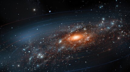 Wall Mural - a mesmerizing view of a galaxy in the vast expanse of space.