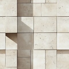 Poster - Shadow of a building on a white wall