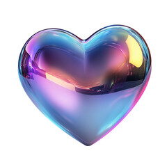 Wall Mural - 3d hologram heart shape.