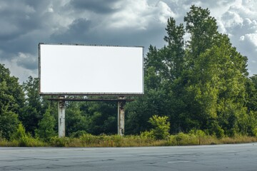 Template mockup billboard on the road