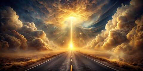 Road To Heaven, Digital Art, Heaven, Clouds, Spiritual