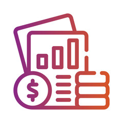 Wall Mural - financial report gradient icon