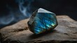© Yanna - labradorite stone centered in aesthetic background