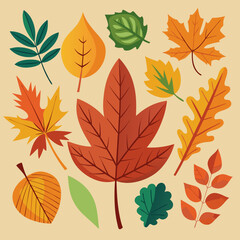 Poster - autumn leaves seamless pattern