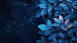 © Royal - Foliage plant in blue shades with a starry space background