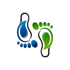 Wall Mural - eco foot logo vector illustration design